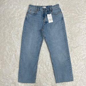 ZARA Straight leg, light wash jeans